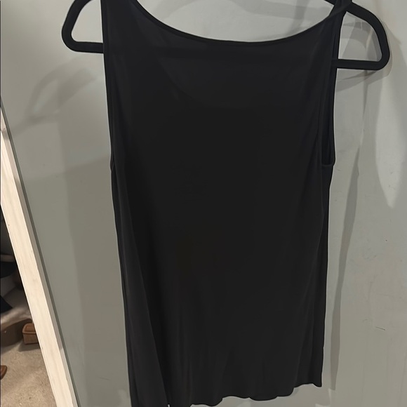 Eileen Fisher Black flowy silk Sleeveless Tank Top - Picture 3 of 4